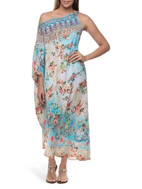 Ranee's Ranees OS Women's One Shoulder Maxi Dress Beach Coverup Resort